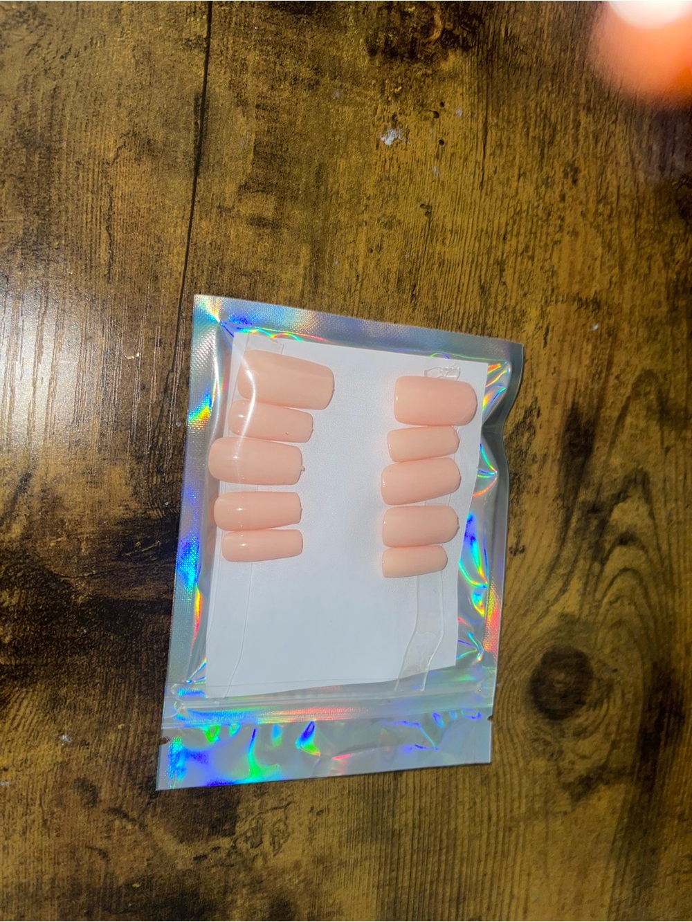 Peach Press-On Nail Set - Neutral Peach Artificial Nails